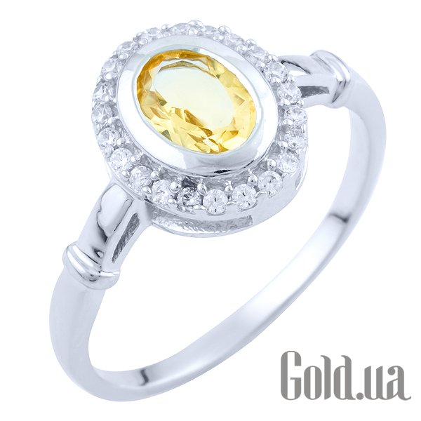 

Женские кольца Fresh Jewelry, Женское серебряное кольцо с цитрином и куб. циркониями, 18.5