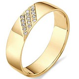 Золотое обручальное кольцо с бриллиантами, 1556150
