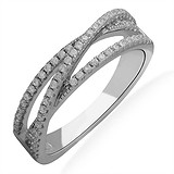 Женское серебряное кольцо с куб. циркониями, 1665462