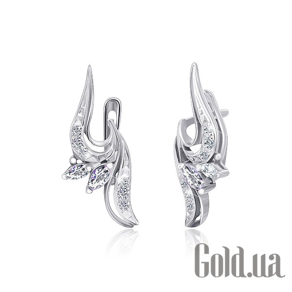 

Серьги Silvex925, Серебряные серьги с куб. циркониями