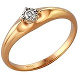 Золотое кольцо с бриллиантом, 1713590