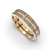 Золотое обручальное кольцо с бриллиантами, 1768118