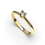 Золотое кольцо с бриллиантом, 1768374