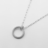 Серебряный кулон с цепочкой с куб. циркониями, 1798326