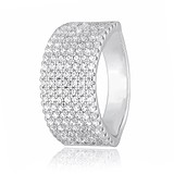 Женское серебряное кольцо с куб. циркониями (КК2Ф/206), фотографии