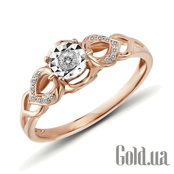 

Кольцо Lurie Jewelry, Золотое кольцо с бриллиантами, 17