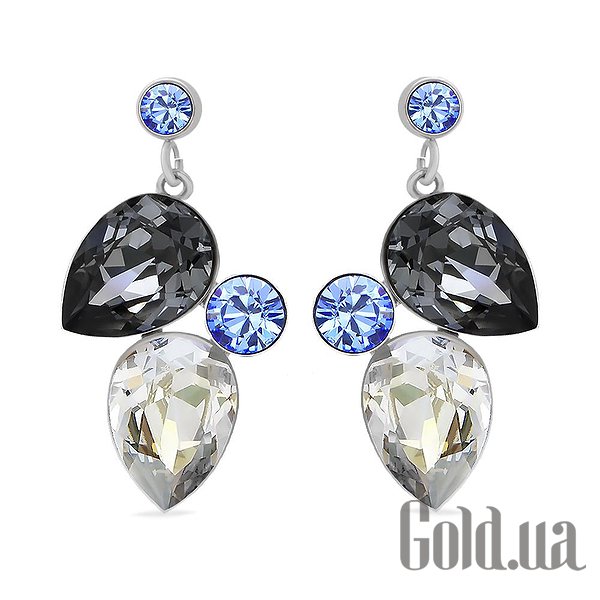 

Серьги с подвесками Kobi, Стальной, Серьги с кристаллами Swarovski