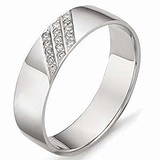 Золотое обручальное кольцо с бриллиантами, 1556151