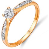 Золотое кольцо с бриллиантами, 1602999