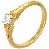 Золотое кольцо с бриллиантом, 1605559