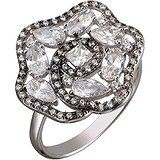 Женское серебряное кольцо с куб. циркониями, 1620407
