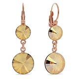 Сережки з кристалами Swarovski в позолоті, 1625527