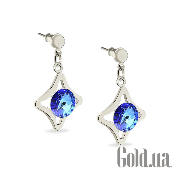 

Серьги с подвесками Kobi, Стальной, Серьги с кристаллами Swarovski