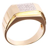 Мужское золотое кольцо с бриллиантами, 1662135
