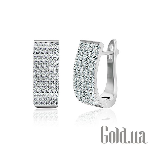 

Серьги Silvex925, Серебряные серьги с куб. циркониями
