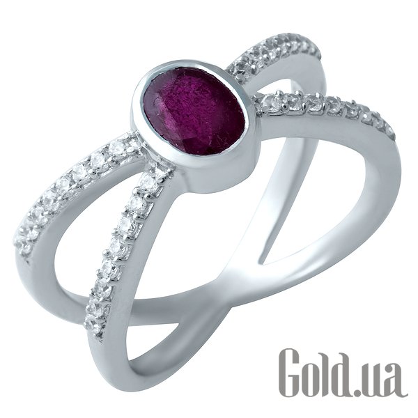 

Женские кольца Fresh Jewelry, Женское серебряное кольцо с рубином и куб. циркониями, 18.5