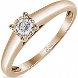 Золотое кольцо с бриллиантом, 1687479