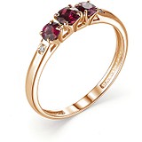 Женское золотое кольцо с рубинами и бриллиантами, 1696951