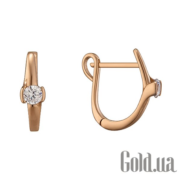 

Серьги Украина, Золотые серьги с куб. циркониями