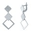 Срібні сережки з куб. цирконіями - фото 1