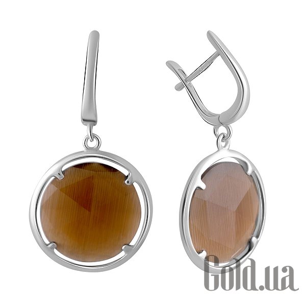 

Серьги с подвесками Fresh Jewelry, Серебряные серьги с кошачьим глазом