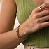 Женский золотой браслет с куб. циркониями - фото 4