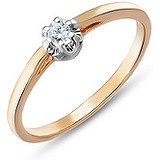 Золотое кольцо с бриллиантом, 1528760