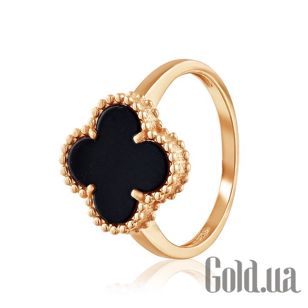 

Кольцо Украина, Женское золотое кольцо с агатом, 18