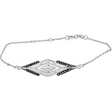 Женский серебряный браслет с куб. циркониями, 1553848