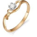 Золотое кольцо с бриллиантом, 1554616