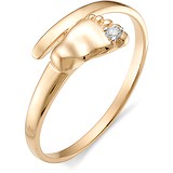Женское золотое кольцо с бриллиантом, 1602744
