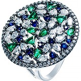Женское серебряное кольцо с куб. циркониями, 1676472