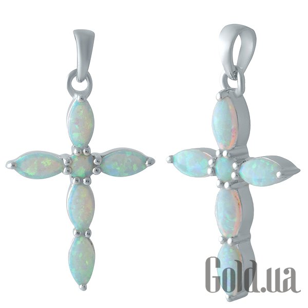 

Кулон-крестик Fresh Jewelry, Серебряный кулон с опалами