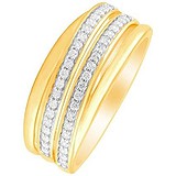 Золотое обручальное кольцо с бриллиантами, 1703608