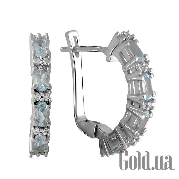 

Серьги Fresh Jewelry, Серебряные серьги с топазами и куб. циркониями