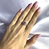 Женское серебряное кольцо с куб. циркониями и аметистами - фото 2