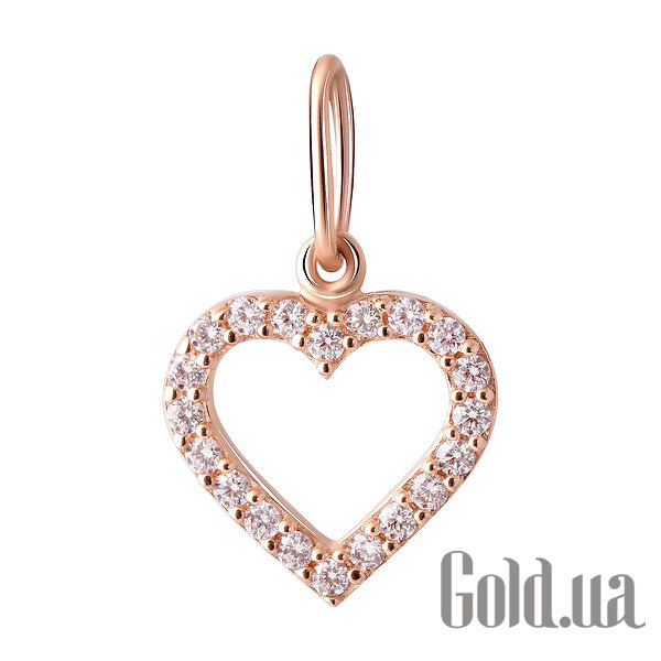

Кулоны-сердечки Fresh Jewelry, Золотой кулон с куб. циркониями