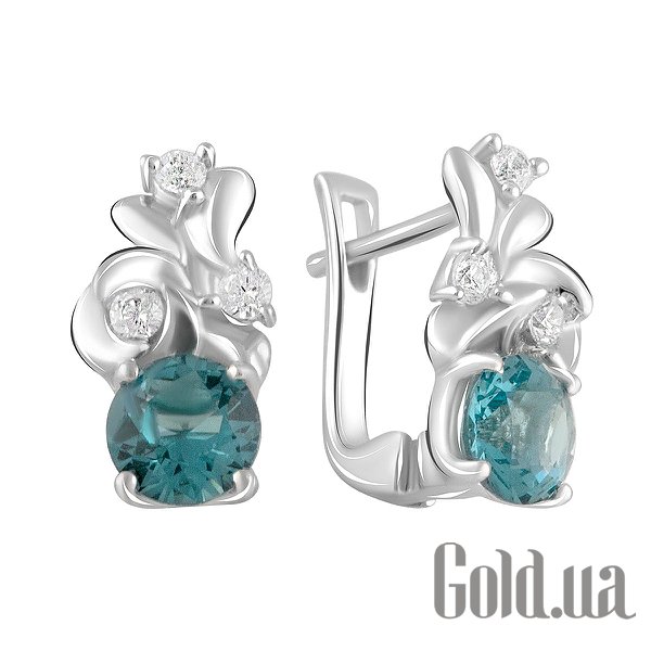 

Серьги Fresh Jewelry, Серебряные серьги с куб. циркониями и топазами