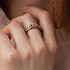 Женское серебряное кольцо с куб. циркониями в позолоте - фото 3
