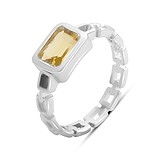 Женское серебряное кольцо с синт. цитрином, 1795000