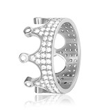 Женское серебряное кольцо с куб. циркониями, 864184