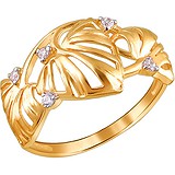 Женское золотое кольцо с куб. циркониями, 1538745