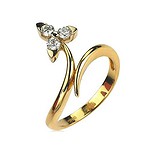 Женское золотое кольцо с бриллиантами, 1619897