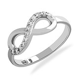 Женское серебряное кольцо с куб. циркониями, 1664441