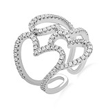 Серебряное кольцо с куб. циркониями, 1665465