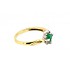 Женское золотое кольцо с изумрудом и бриллиантами - фото 4