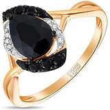 Женское золотое кольцо с бриллиантами и сапфирами, 1705657