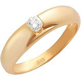 Золотое обручальное кольцо с бриллиантом, 1705913