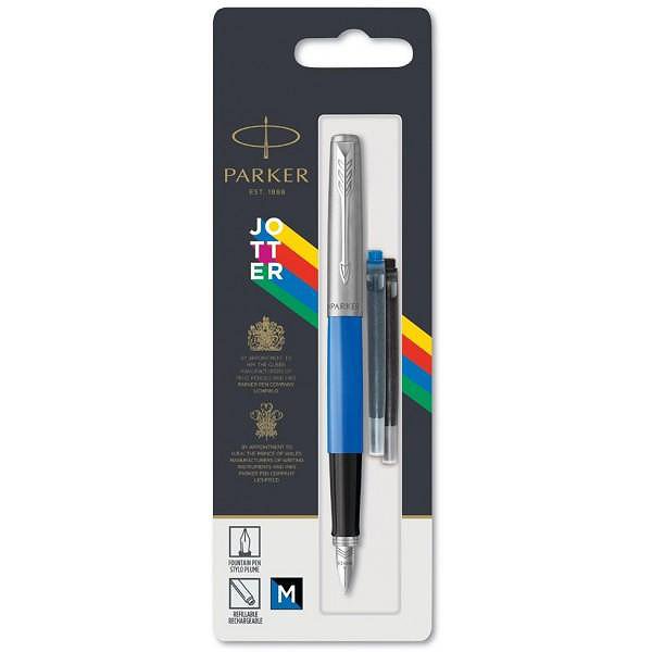 Parker Перьевая ручка Jotter 17 Plastic Blue CT FP M блистер 15 116