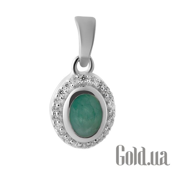

Женские кулоны Fresh Jewelry, Серебряный кулон с куб. циркониями и изумрудом